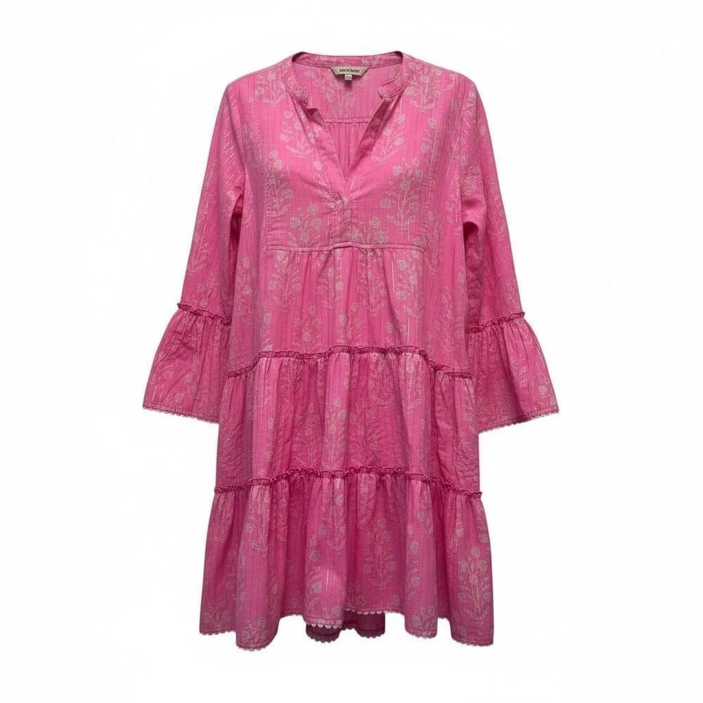 Juliet Dunn Floral Tiered Ruffled Minidress